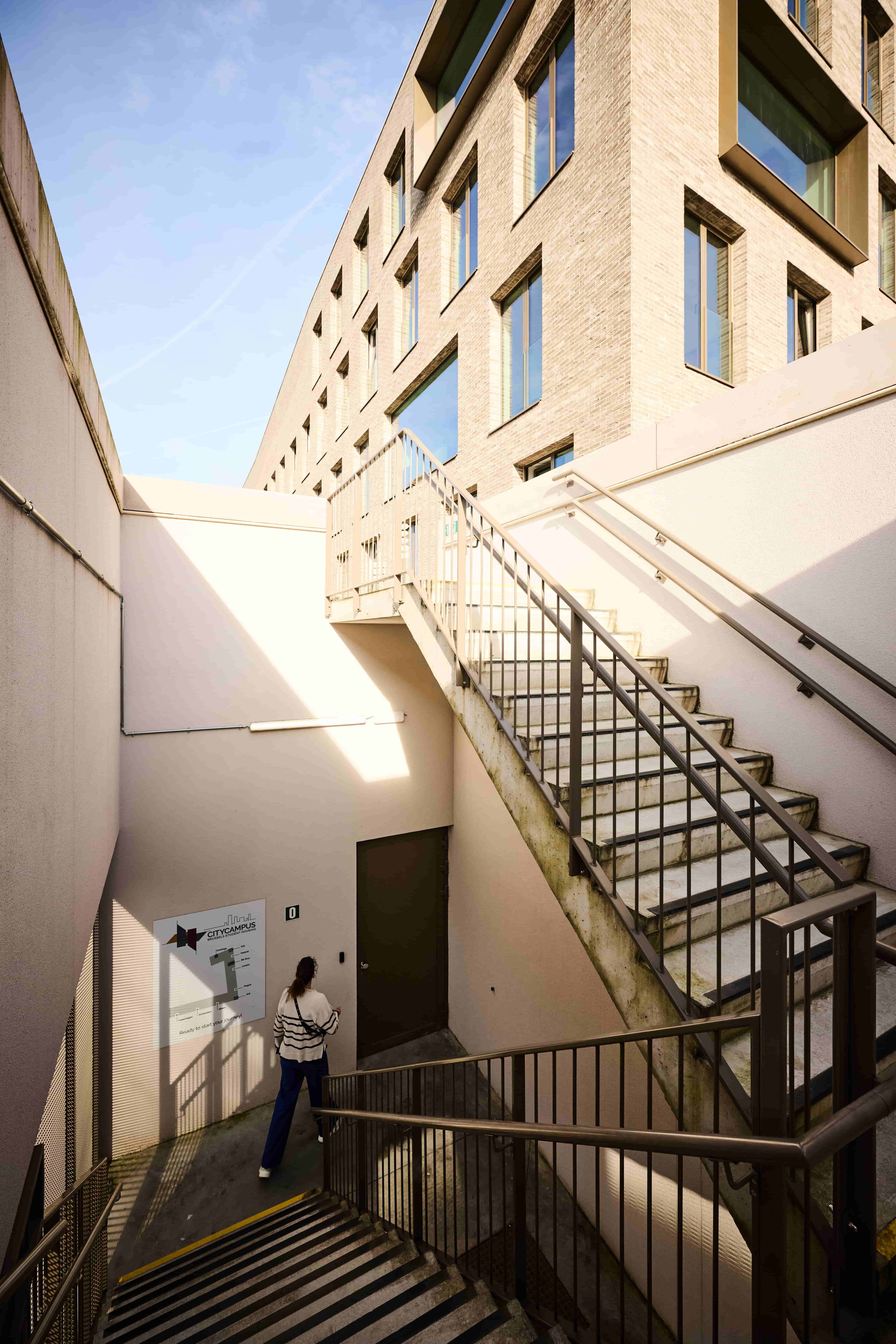 Entrance and resident services area at CityCampus