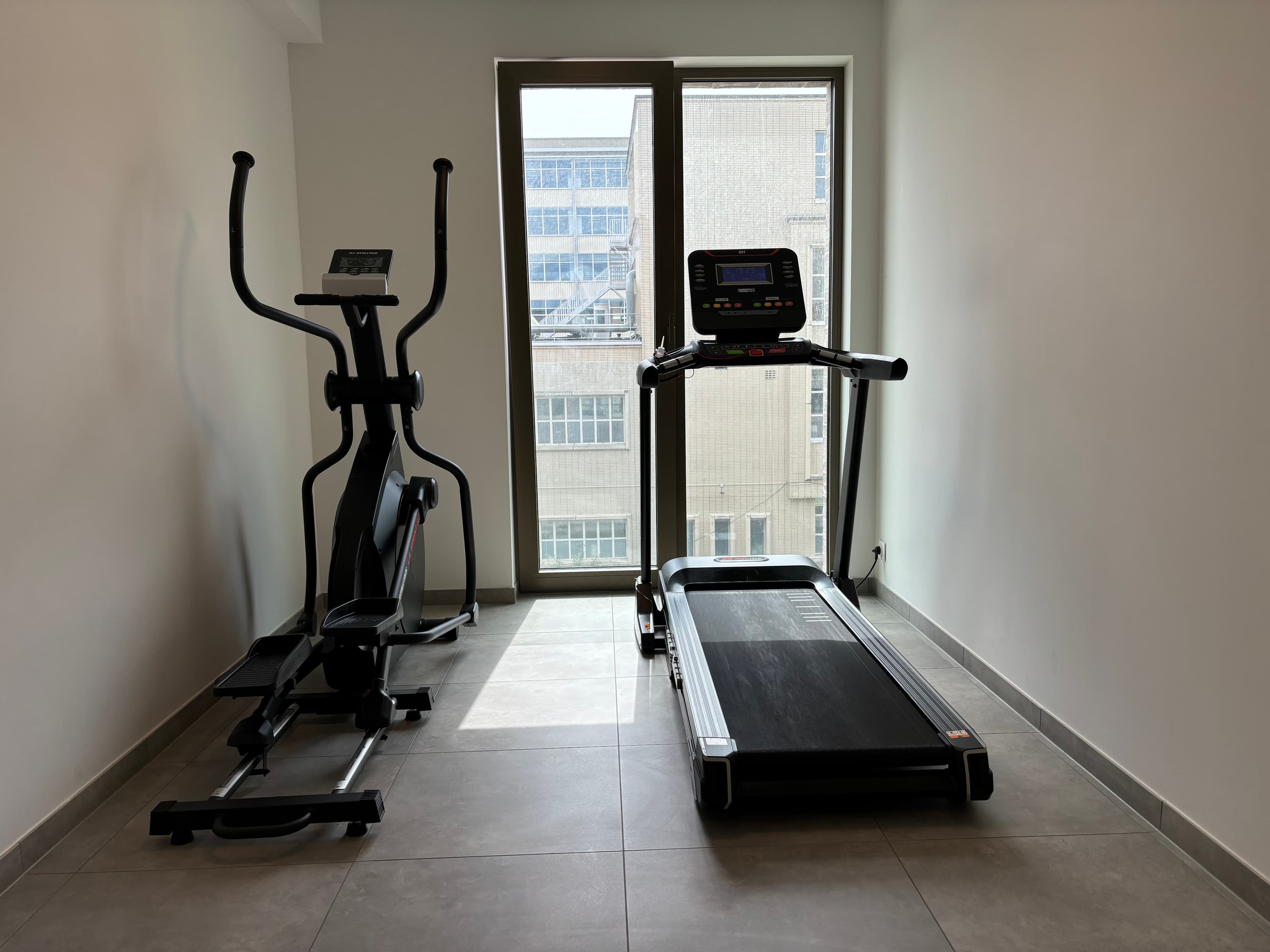 Communal fitness equipment at CityCampus